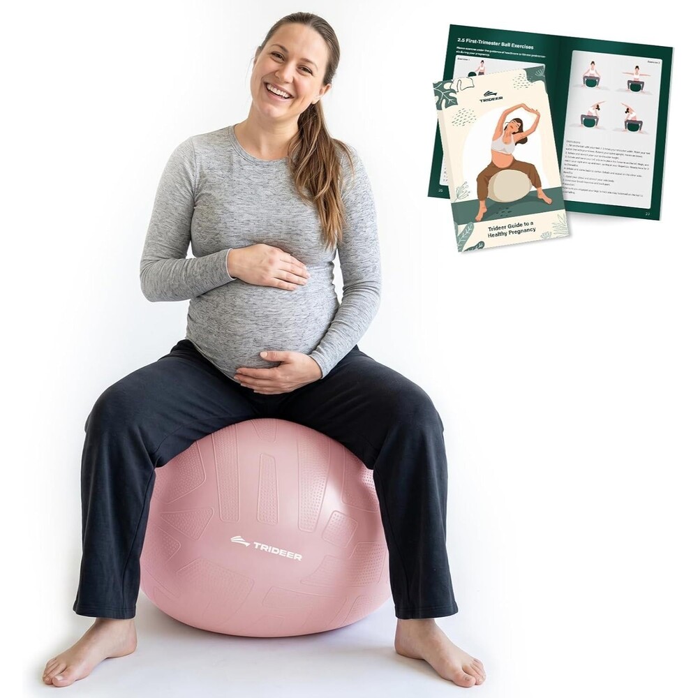 Pregnancy Yoga Ball – 1.7mm Extra Thick for Labor & Maternity, 440LB Anti-Bur...